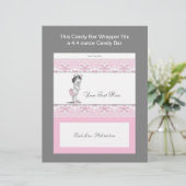 Pink Princess Baby Shower Candy Bar Wrapper (Standing Front)