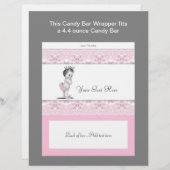 Pink Princess Baby Shower Candy Bar Wrapper (Front/Back)