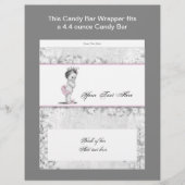 Pink Princess Baby Shower Candy Bar Wrapper (Front)