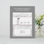 Pink Princess Baby Shower Candy Bar Wrapper (Standing Front)