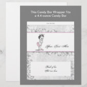 Pink Princess Baby Shower Candy Bar Wrapper (Front/Back)
