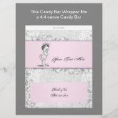 Pink Princess Baby Shower Candy Bar Wrapper (Front)