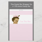 Pink Princess Baby Shower Candy Bar Wrapper (Front)