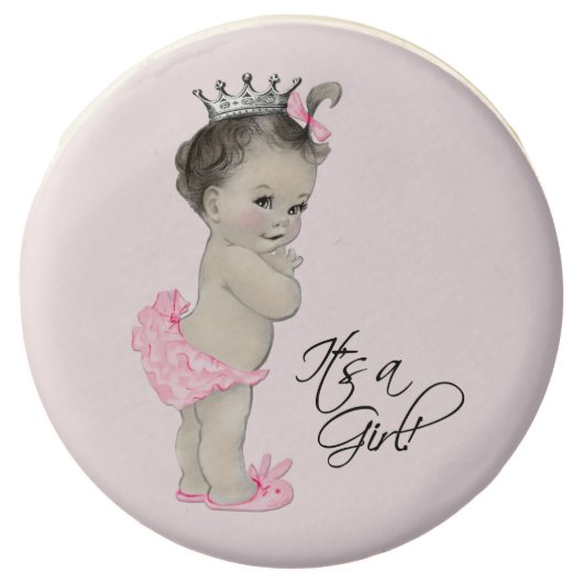 Pink Princess Baby Shower Cookies (Front)