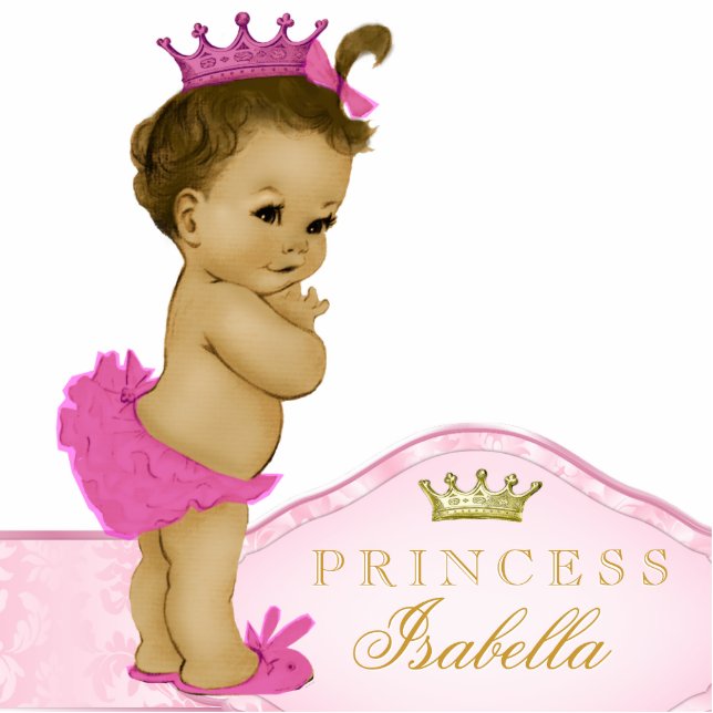 Pink Princess Baby Shower Cutout (Front)