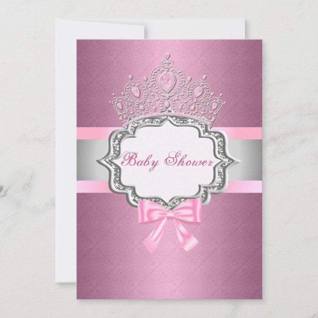 Pink Princess Baby Shower Invitation (Front)