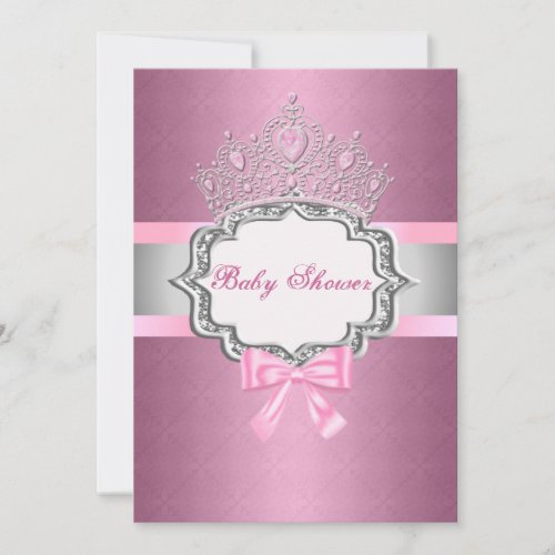 Pink Princess Baby Shower Invitation