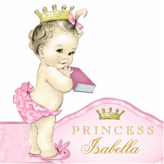 Pink Princess Baby Shower Statuette