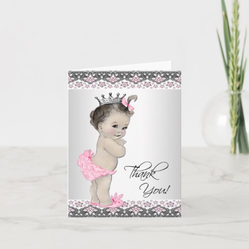 Pink Princess Baby Shower Thank You Cards