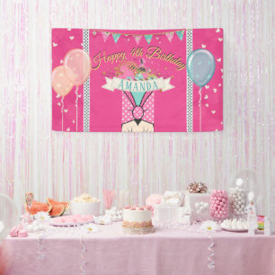 Pink Princess Birthday Banner