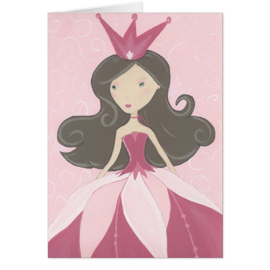 Pink Princess Birthday Card