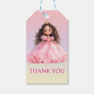 Pink Princess Birthday Custom Gift Tag