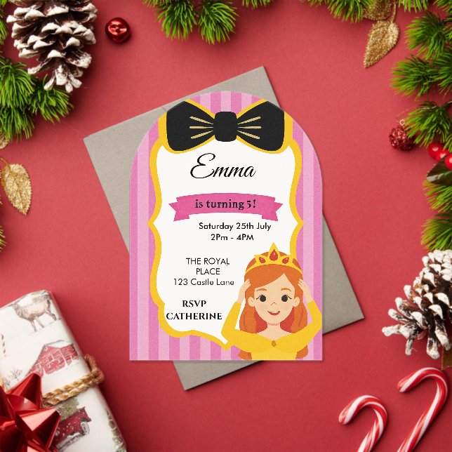 Pink Princess Birthday Invite | zazzlemade Acrylic Invitations (Insitu (Holiday))