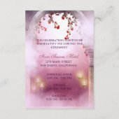 Pink Princess Carriage Enchanted Reception Card (Back)