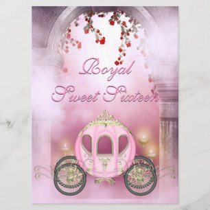 Pink Princess Carriage Enchanted Sweet 16 Invitation