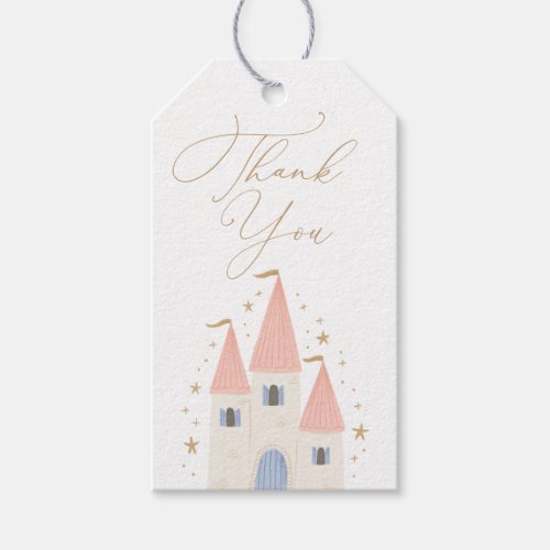 Pink Princess Castle Girl Birthday Party Gift Tags