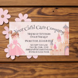 Pink Princess Childcare Daycare Babysitter Business Card