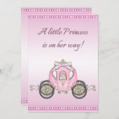 Pink Princess Coach Girls Baby Shower Invitation (Front/Back)
