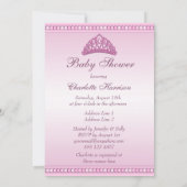 Pink Princess Coach Girls Baby Shower Invitation (Back)