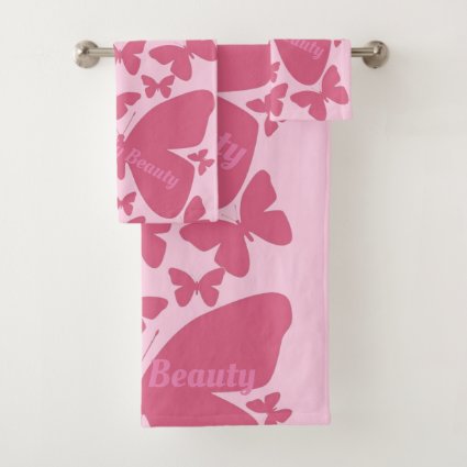 Pink Princess Collection Bath Towel Set