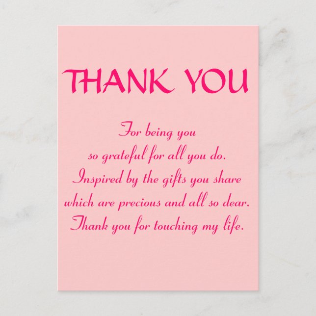 PINK PRINCESS COLLECTION POSTCARD (Front)