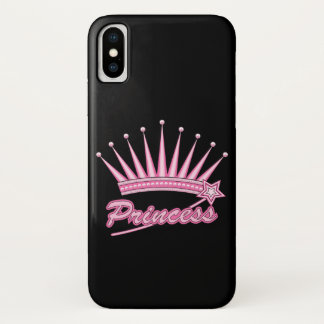 Pink Princess Crown iPhone X Case