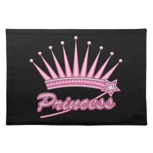 Pink Princess Crown Cloth Placemat