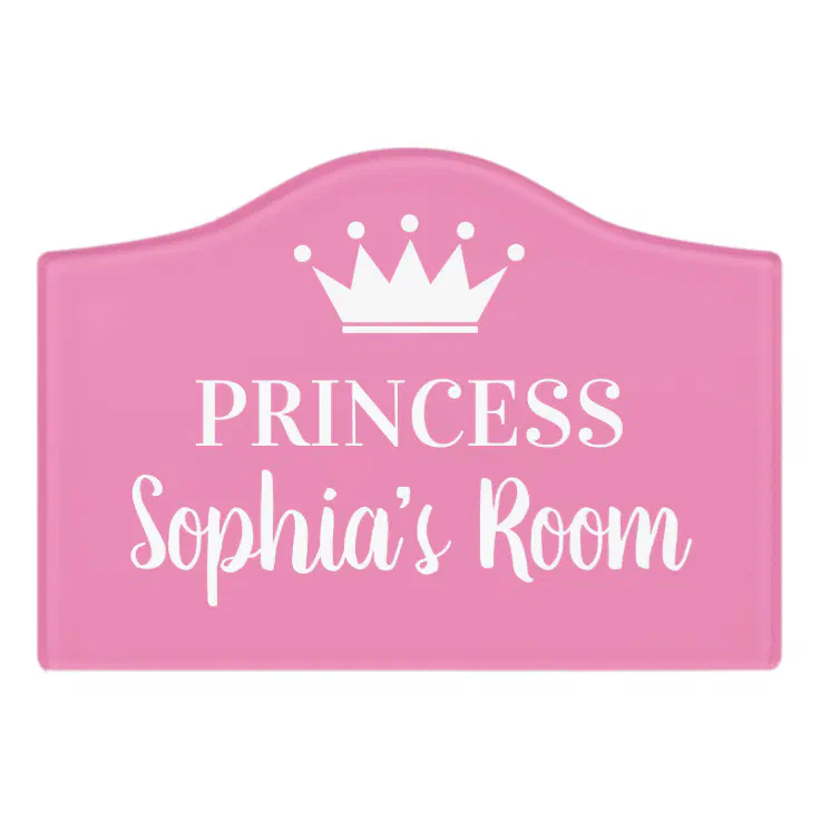LPLED Personalised Born to be a Princess Girls Bedroom Baby Nursery Bedroom Door Sign Wood Plaque Sign Wall Decor Gift 