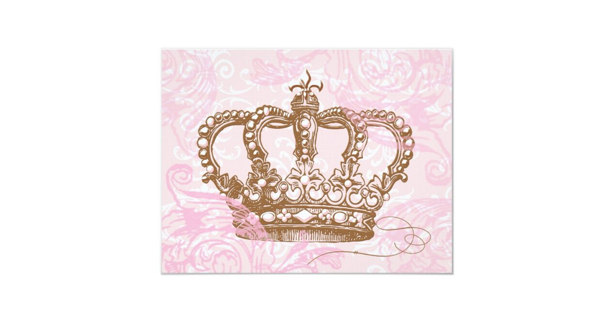 Pink Princess Crown Invitations | Zazzle.com