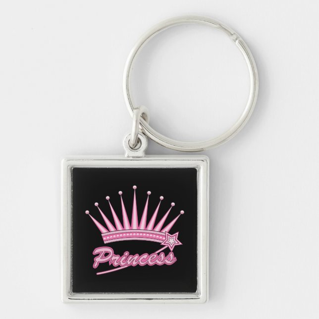 Pink Princess Crown Keychain (Front)