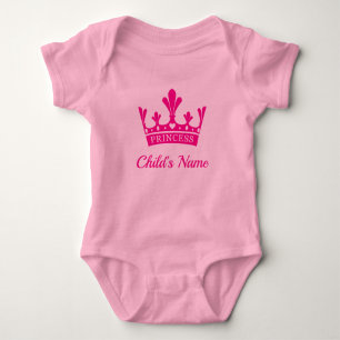 Pink Princess Crown - Kinda Girl Baby Bodysuit