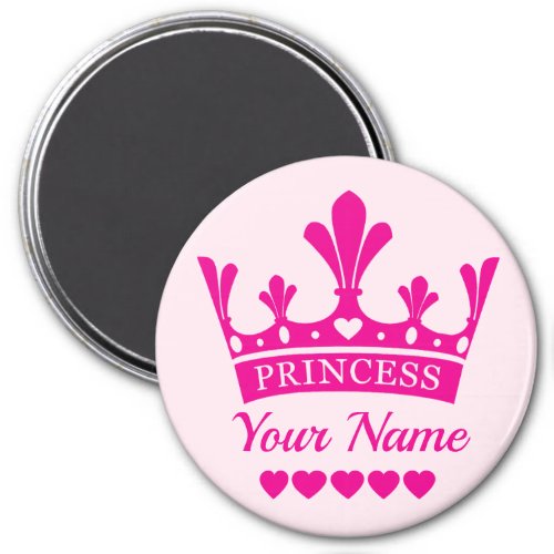 Pink Princess Crown Magnet