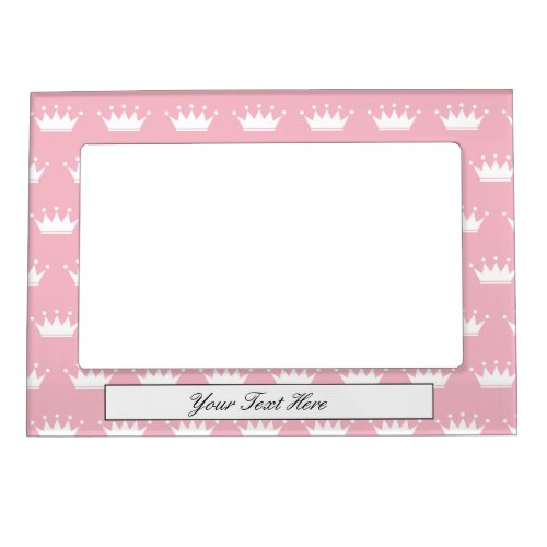 Pink princess crown magnetic baby photo frame