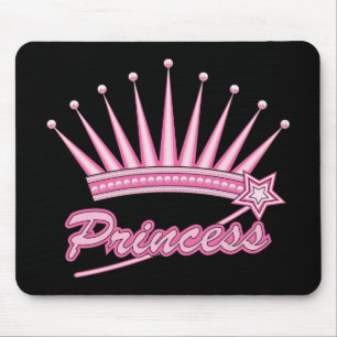 Pink Princess Crown Mouse Pad