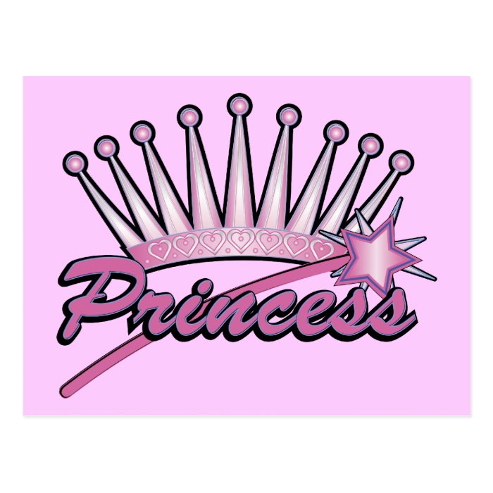 Pink Princess Crown Post Card