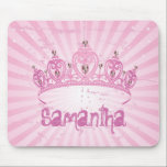Pink Princess Crown Tiara Personalized Mousepad<br><div class="desc">Add a personal touch to your office or home with a custom mousepad! Decorate your desk with special photos, funky designs, business logos, or favorite slogans. Zazzle custom mousepads are high quality, vibrantly colored, and dust-free – giving your mouse a promise of smooth sailing. They will look fantastic on your...</div>