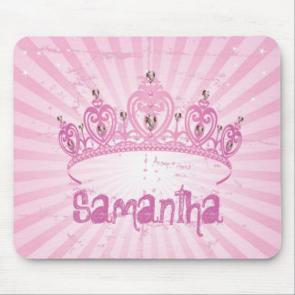 Pink Princess Crown Tiara Personalized Mousepad