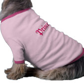 Pink Princess Customizable Dog Tee Shirt (Side)