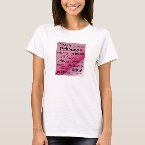 Pink Princess Design T_Shirt