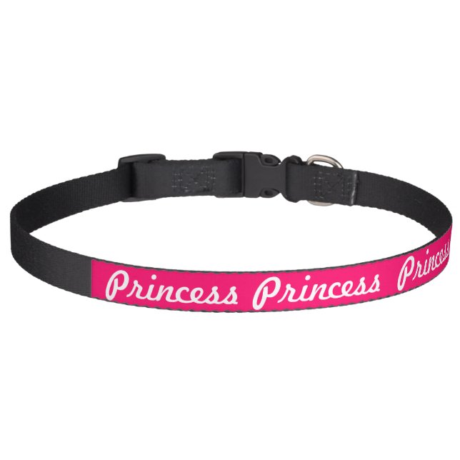 Pink Princess Dog Cat Pet Collar (Front)