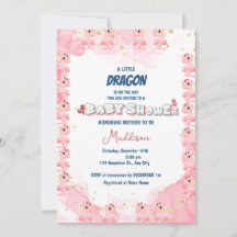 Pink Princess Dragon baby shower