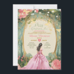 Pink Princess Dress Gold Forest Mis Quince Invitation<br><div class="desc">Pink Princess Dress Gold Forest Mis Quince Invitation
Quinceanera 15 Anos,  16th Birthday Gold Butterfly</div>