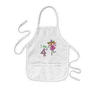 Pink princess fairy (age 4) kids' apron