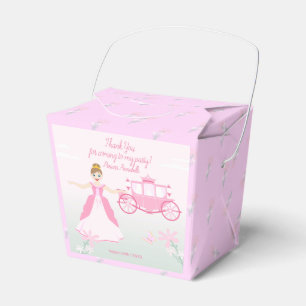 Pink Princess Fantasy Birthday Party Favor Boxes