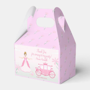 Pink Princess Fantasy Birthday Party Favor Boxes