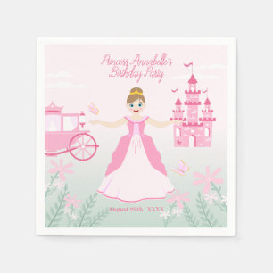 Pink Princess Fantasy Birthday Party Napkins