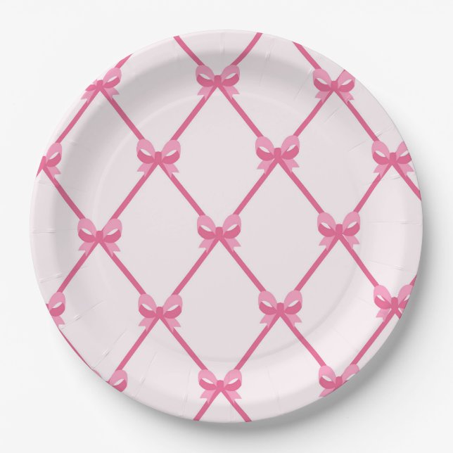 Pink Princess Fantasy Birthday Party Paper Plates (Front)
