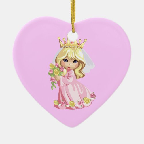 Pink Princess for Your Niece Ceramic Ornament