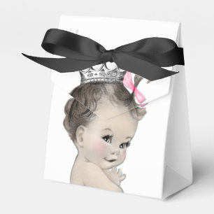 Pink Princess Girl Baby Shower Favor Boxes