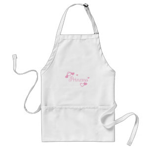 Pink Princess Hearts Adult Apron